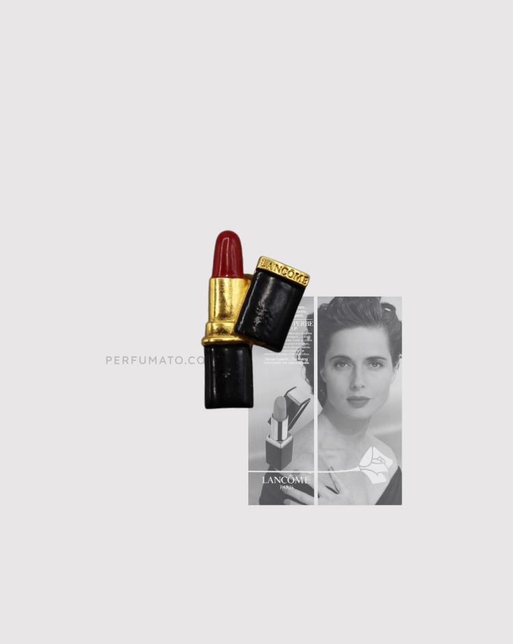 Lancôme pin. Inspired by signature brand's lipstick. 90's.