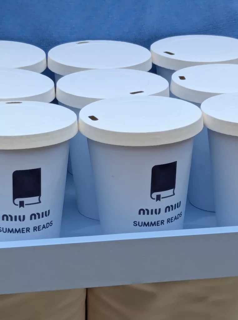 The coffee in Miu Miu Summer reads pop-up