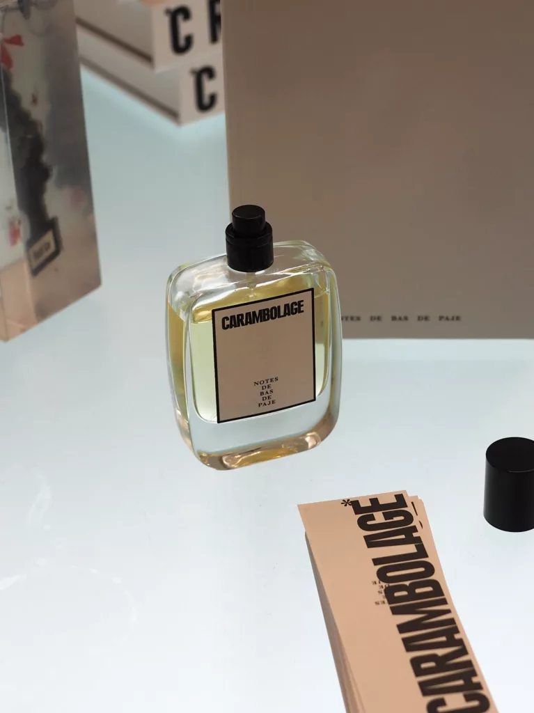 Carambolage perfume Notes de bas de paje packaging at Matter and Shape Olfactory Signals 2026
