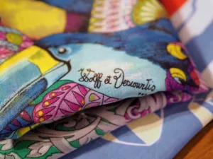 The scarfs in Wolff & Descourtis shop in Galerie Vivienne