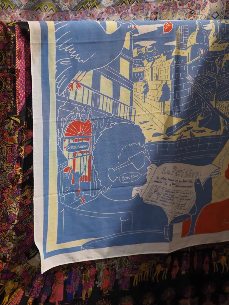 Silk scarf from Wolff & Descourtis in Galerie Vivienne