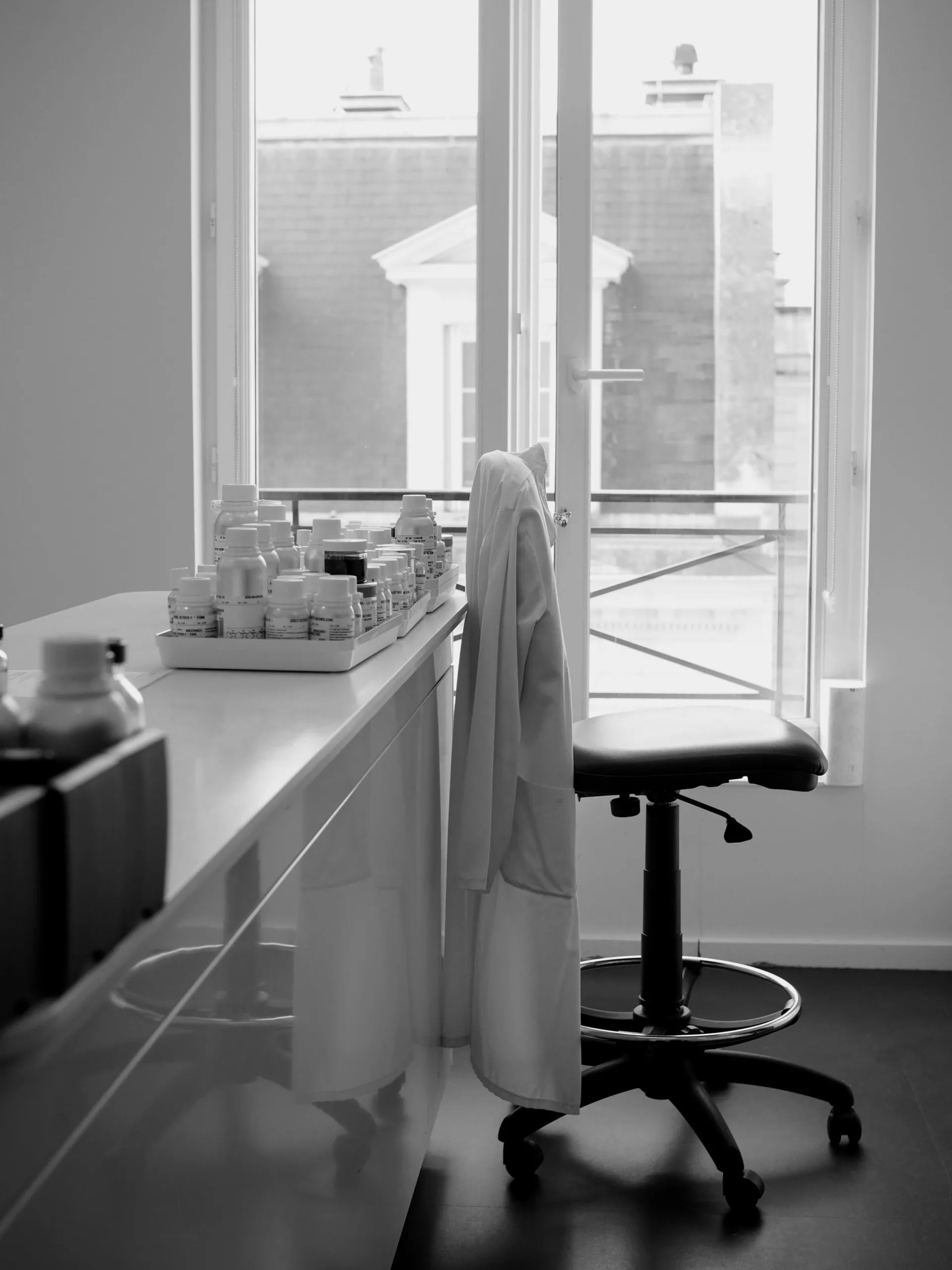 Inside perfume laboratory of Robertet company