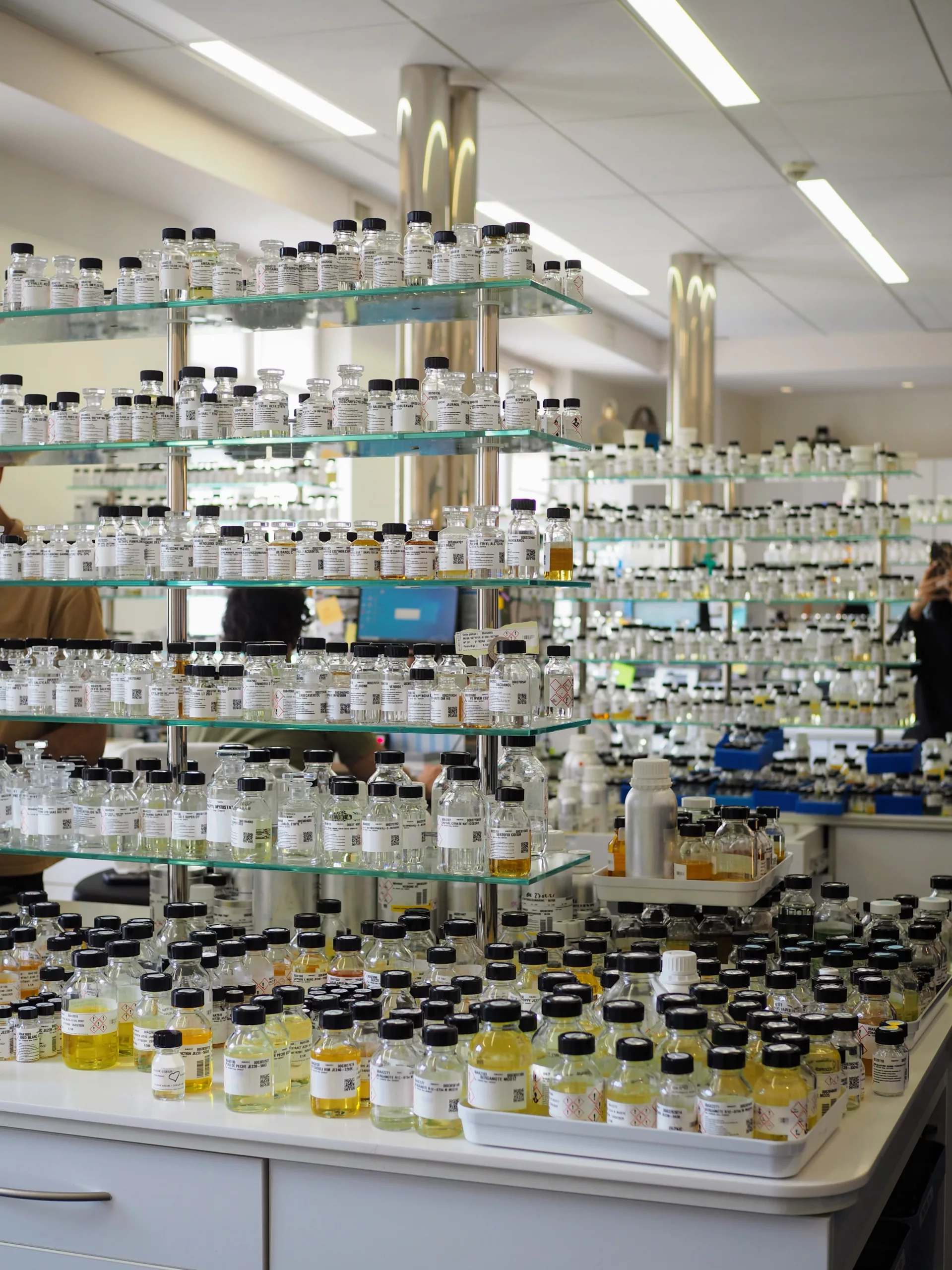 Inside perfume laboratory of Robertet company