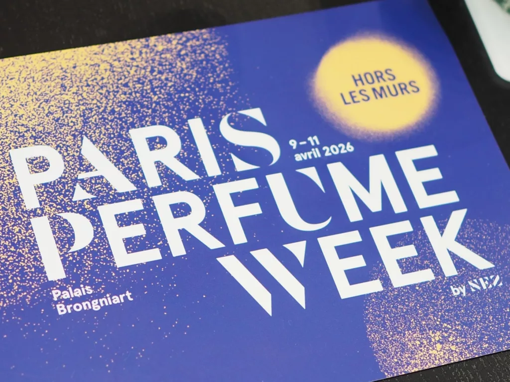 The poster of Paris Perfume Week 2026 at Palais Brongniart