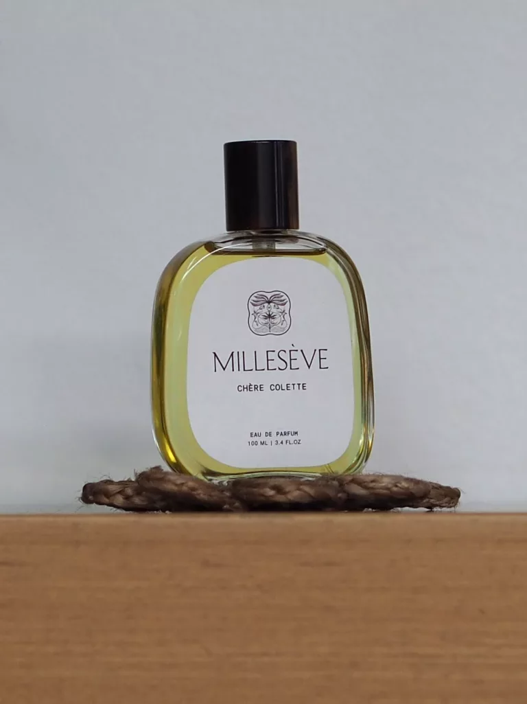 The bottle of Millesève perfume Chère Colette